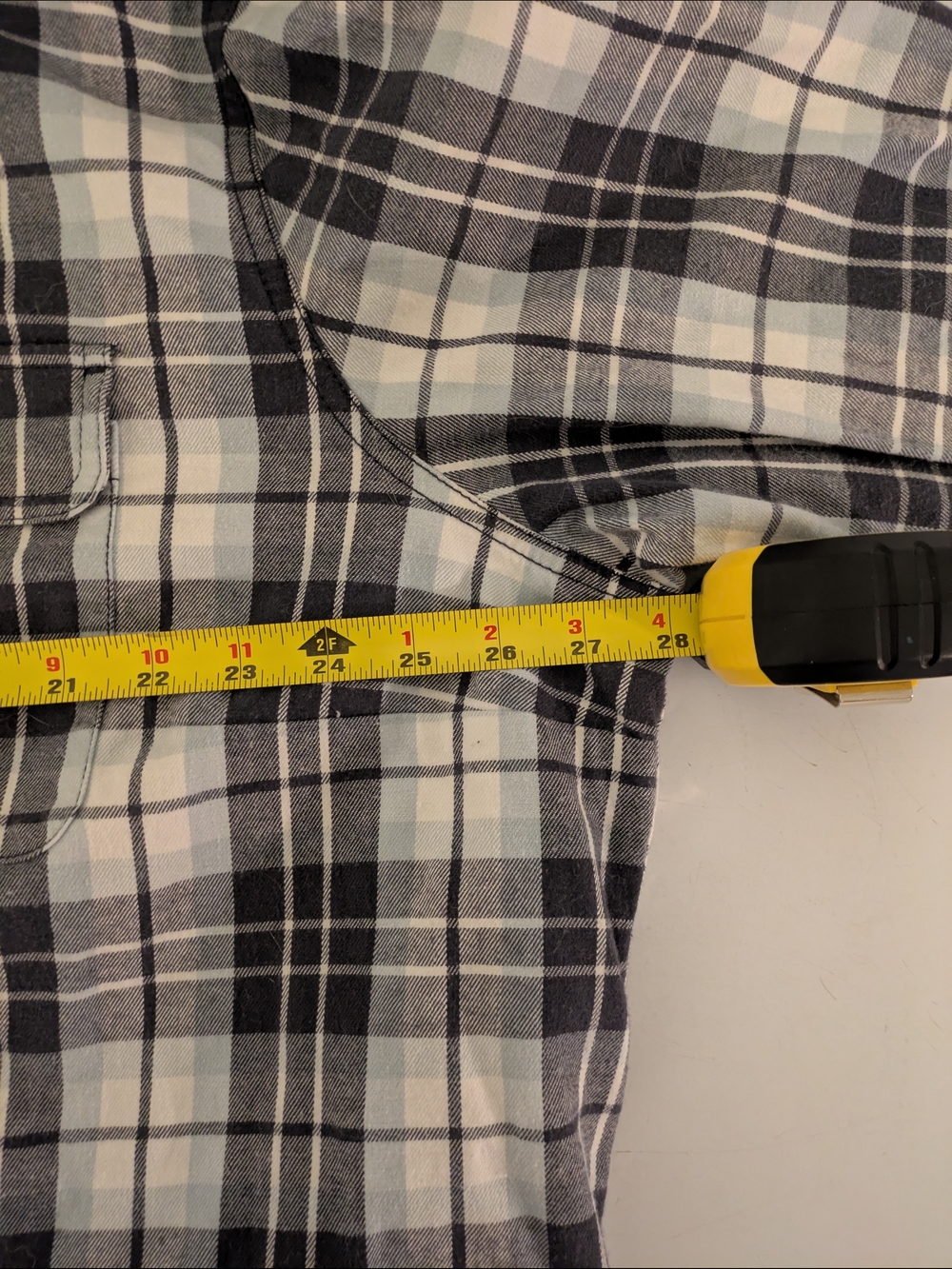 Ridgecut Tuff Wear Women's 3X black, white gray And Blue Plaid Button Up Shirt. - Picture 7 of 8